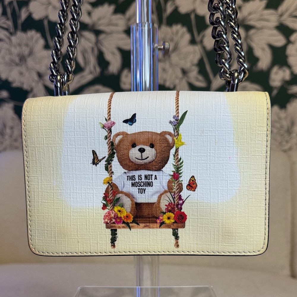 Moschino Authentic “Not a Moschino Toy” Teddy Bear Bag